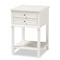 Baxton Studio Willow Transitional White Finished 2-Drawer Wood Nightstand 163-9034 - alternate 1